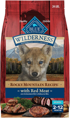 Blue Buffalo Wilderness High-Protein Rocky Mountain Recipe Dry Food for Puppies, Red Meat & Grains