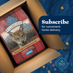 Blue Buffalo Wilderness High-Protein Rocky Mountain Recipe Dry Food for Puppies, Red Meat & Grains