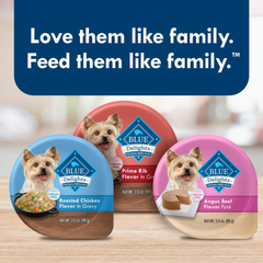 Blue Buffalo Delights Natural Adult Small Breed Wet Dog Food, Variety Pack, Made with Natural Ingredients, Filet Mignon & New York Strip Recipe in Hearty Gravy