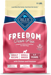 Blue Buffalo Freedom Grain-Free Small Breed Dry Dog Food, Supports High Energy Needs, Made in the USA With Natural Ingredients, Chicken & Potatoes