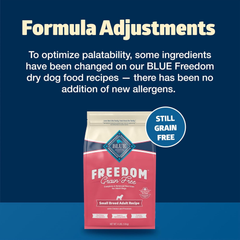 Blue Buffalo Freedom Grain-Free Small Breed Dry Dog Food, Supports High Energy Needs, Made in the USA With Natural Ingredients, Chicken & Potatoes
