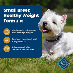 Blue Buffalo Life Protection Formula Healthy Weight Natural Small Breed Dry Dog Food, Supports an Ideal Weight, Made with Natural Ingredients, Chicken & Brown Rice Recipe