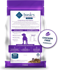 Blue Buffalo Basics Grain-Free Adult Dry Dog Food, Skin & Stomach Care, Limited Ingredient Diet for Dogs, Turkey Recipe