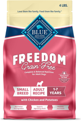 Blue Buffalo Freedom Grain-Free Small Breed Dry Dog Food, Supports High Energy Needs, Made in the USA With Natural Ingredients, Chicken & Potatoes