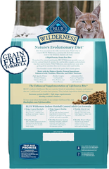 Blue Buffalo Wilderness Natural Hairball Care Dry Cat Food for Indoor Cats, High-Protein & Grain-Free Formula, Chicken
