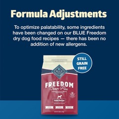 Blue Buffalo Freedom Grain-Free Dry Dog Food, Complete & Balanced Nutrition for Adult Dogs, Made in the USA With Natural Ingredients, Beef & Potatoes