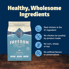 Blue Buffalo Freedom Grain-Free Puppy Dry Dog Food With DHA, Complete & Balanced Nutrition for Puppies, Made in the USA With Natural Ingredients, Chicken & Potatoes