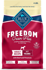 Blue Buffalo Freedom Grain-Free Dry Dog Food, Complete & Balanced Nutrition for Adult Dogs, Made in the USA With Natural Ingredients, Beef & Potatoes