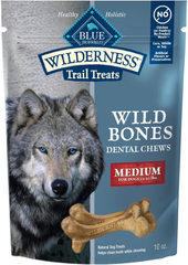 Blue Buffalo Wilderness Wild Bones Grain-Free Dental Chews Dog Treats, Medium