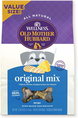 Old Mother Hubbard by Wellness Classic Original Mix Natural Dog Treats, Crunchy Oven-Baked Biscuits, Ideal for Training, Mini Size