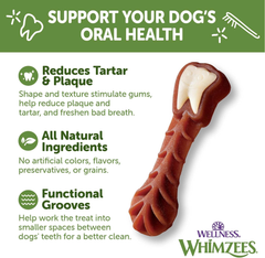 Whimzees Wellness Variety Pack Dog Dental Treats, Natural Chews, Medium Size