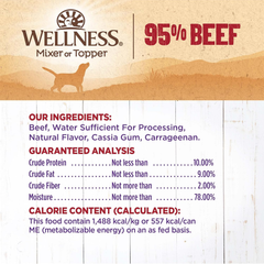Wellness 95% Beef Natural Wet Grain Free Canned Dog Food