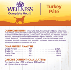 Wellness Complete Health Natural Wet Canned Dog Food Turkey & Sweet Potato