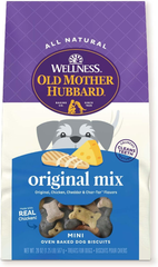 Wellness Old Mother Hubbard Original Mix Dog Biscuits, Natural, Training Treats, Four Flavors, Mini Size