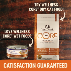 Wellness CORE Signature Selects Shredded Adult Wet Cat Food, Natural, Protein-Rich, Grain Free (Chicken & Turkey)