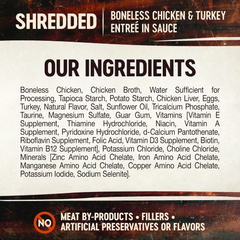 Wellness CORE Signature Selects Shredded Adult Wet Cat Food, Natural, Protein-Rich, Grain Free (Chicken & Turkey)