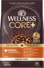 Wellness CORE+ (Formerly RawRev) Natural Grain Free Dry Dog Food, Original Turkey & Chicken with Freeze Dried Turkey
