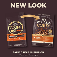 Wellness CORE+ (Formerly RawRev) Natural Grain Free Dry Dog Food, Original Turkey & Chicken with Freeze Dried Turkey