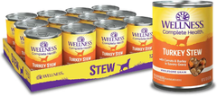 Wellness Complete Health Thick & Chunky Natural Canned Wet Dog Food, Turkey Stew