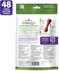 Wellness WHIMZEES Brushzees Dog Dental Treats, Natural Chews, Extra Small Size Stick