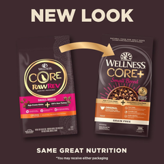 Wellness CORE+ (Formerly RawRev) Natural Grain Free Small Breed Dry Dog Food, Original Turkey & Chicken with Freeze Dried Turkey