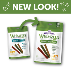 Whimzees Wellness Stix Dog Dental Treats, Natural Chews, Medium Size Stick