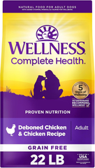 Wellness Complete Health Dry Dog Food, Grain Free, Natural, Chicken Recipe
