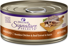 Wellness CORE Signature Selects Shredded Adult Wet Cat Food, Natural, Protein-Rich, Grain Free