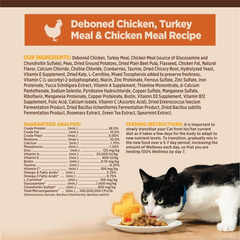 Wellness CORE+ Grain-Free High Protein Adult Dry Cat Food, Chicken, Turkey & Chicken Meal Indoor Formula Dry Cat Food