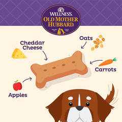 Wellness Old Mother Hubbard Bac'N'Cheez Dog Biscuits, Natural, Training Treats, Bacon & Cheese Flavor, Large Size
