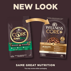 Wellness CORE+ (Formerly RawRev) Natural Grain Free Dry Dog Food, Wild Game Duck, Wild Boar & Rabbit with Freeze Dried Lamb