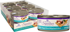 Wellness CORE Signature Selects Flaked Adult Wet Cat Food, Natural, Protein-Rich, Grain Free (Skipjack Tuna & Shrimp)