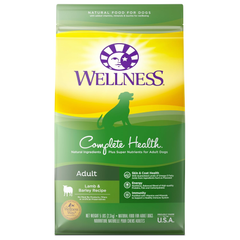 Wellness Complete Health Dry Dog Food, Wholesome Grains, Natural, Lamb & Barley Recipe