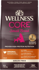 Wellness CORE Grain-Free High-Protein Small Breed Dry Dog Food, Natural Ingredients, Made in USA with Real Meat