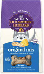 Wellness Old Mother Hubbard Original Mix Dog Biscuits, Natural, Training Treats, Four Flavors, Small Size