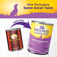 Wellness Complete Health Natural Wet Canned Dog Food, Age Advantage Chicken & Sweet Potato