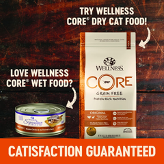 Wellness CORE Signature Selects Chunky Adult Wet Cat Food, Natural, Protein-Rich, Grain Free (Beef & Chicken)