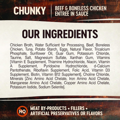 Wellness CORE Signature Selects Chunky Adult Wet Cat Food, Natural, Protein-Rich, Grain Free (Beef & Chicken)