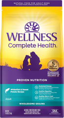 Wellness Complete Health Dry Dog Food with Grains, Natural Ingredients, Made in USA with Real Meat, All Breeds, For Adult Dogs (Whitefish & Sweet Potato)