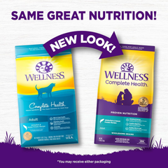 Wellness Complete Health Dry Dog Food with Grains, Natural Ingredients, Made in USA with Real Meat, All Breeds, For Adult Dogs (Whitefish & Sweet Potato)