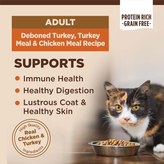 Wellness CORE High Protein Grain-Free Adult Dry Cat Food, Original Formula Turkey, Turkey Meal & Chicken Recipe