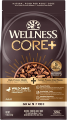 Wellness CORE+ (Formerly RawRev) Natural Grain Free Dry Dog Food, Wild Game Duck, Wild Boar & Rabbit with Freeze Dried Lamb