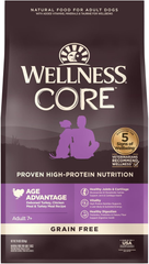 Wellness CORE Grain-Free Senior Dry Dog Food, Made in USA with Real Turkey and Natural Ingredients, With Nutrients for Immune, Joint, Skin & Coat Support