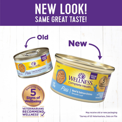 Wellness Complete Health Pate Adult Wet Cat Food, Natural, Protein-Rich, Grain Free