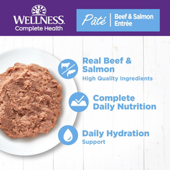 Wellness Complete Health Pate Adult Wet Cat Food, Natural, Protein-Rich, Grain Free