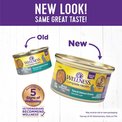 Wellness Complete Health Pate Senior Wet Cat Food, Natural, Protein-Rich, Grain Free
