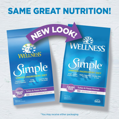Wellness Simple Natural Limited-Ingredient Grain-Free Dry Dog Food, Easy to Digest for Sensitive Stomachs, Supports Skin & Coat (Turkey and Potato)