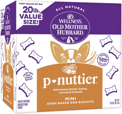 Old Mother Hubbard by Wellness Classic P-Nuttier Natural Dog Treats, Crunchy Oven-Baked Biscuits, Ideal for Training, Mini Size
