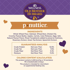 Old Mother Hubbard by Wellness Classic P-Nuttier Natural Dog Treats, Crunchy Oven-Baked Biscuits, Ideal for Training, Mini Size