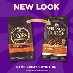 Wellness CORE+ (Formerly RawRev) Natural Grain Free Dry Dog Food, Original Turkey & Chicken with Freeze Dried Turkey